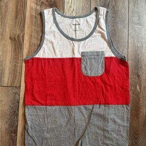 Goodfellow & Co Gray and Cream Tank Top